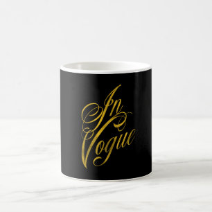 In Vogue Quote Faux Gold Foil Metallic Fashion Coffee Mug