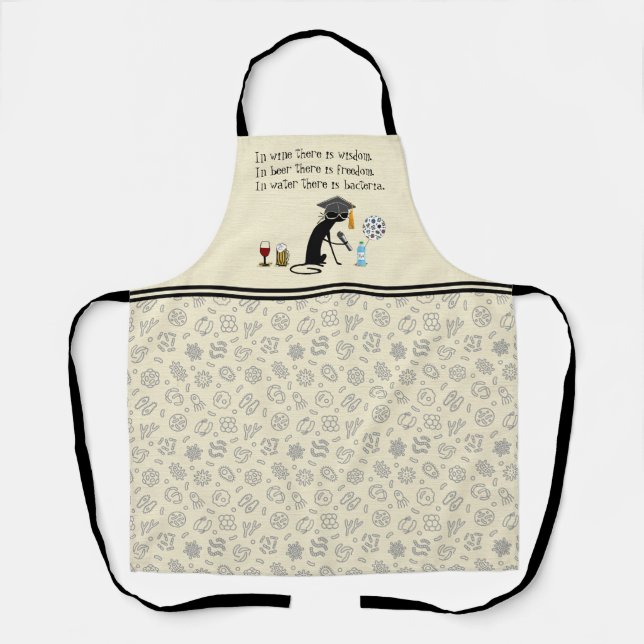 In Wine There Is Wisdom Funny Wine Saying Apron (Front)