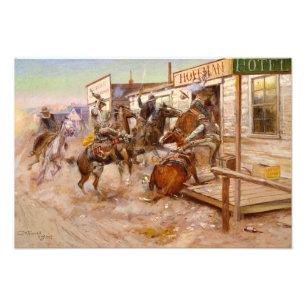 In Without Knocking, 1909 by Charles M Russell Photo Print