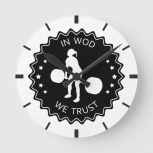 In WOD We Trust - Inspiration Round Clock