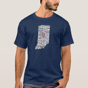 IN Word Cloud (V1 Blue) men's shirt