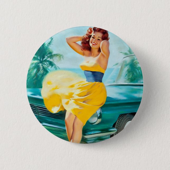 In Yellow Dress Pin Up (Front)