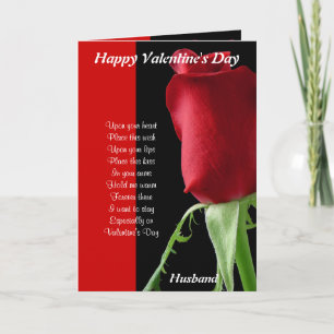 In your arms on valentine's day husband holiday card