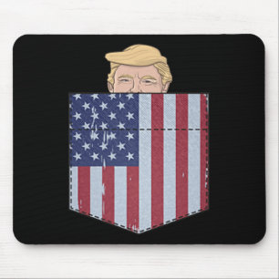 In Your Bag Funny Trump 2024 Peeking Pocket Mouse Mat