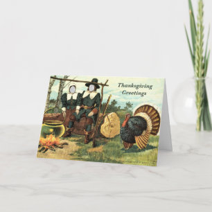 In Your Face Vintage Thanksgiving ... Holiday Card