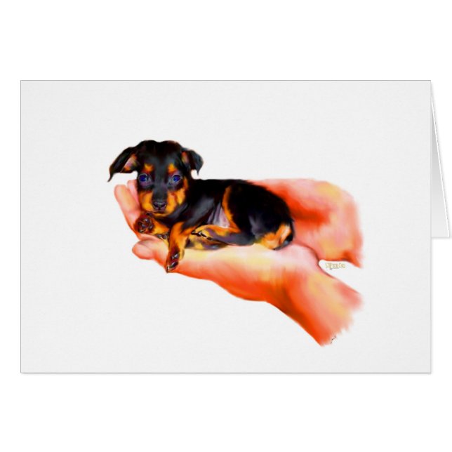 In Your Hands (Puppy) Card (Front Horizontal)