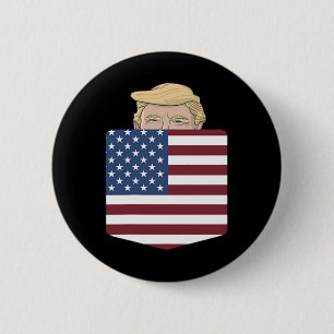 In Your Pocket Usa Election Trump For 2024 4th Of 6 Cm Round Badge