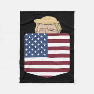 In Your Pocket Usa Election Trump For 2024 4th Of Fleece Blanket