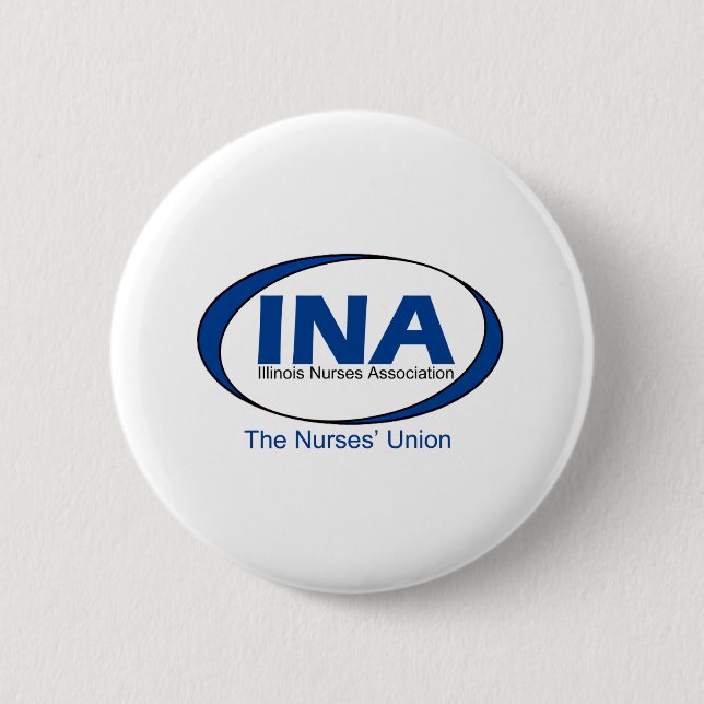 INA logo 6 Cm Round Badge (Front)