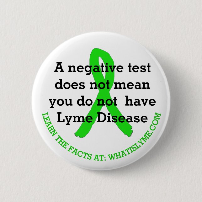 Inaccurate Lyme Disease Testing Facts button (Front)