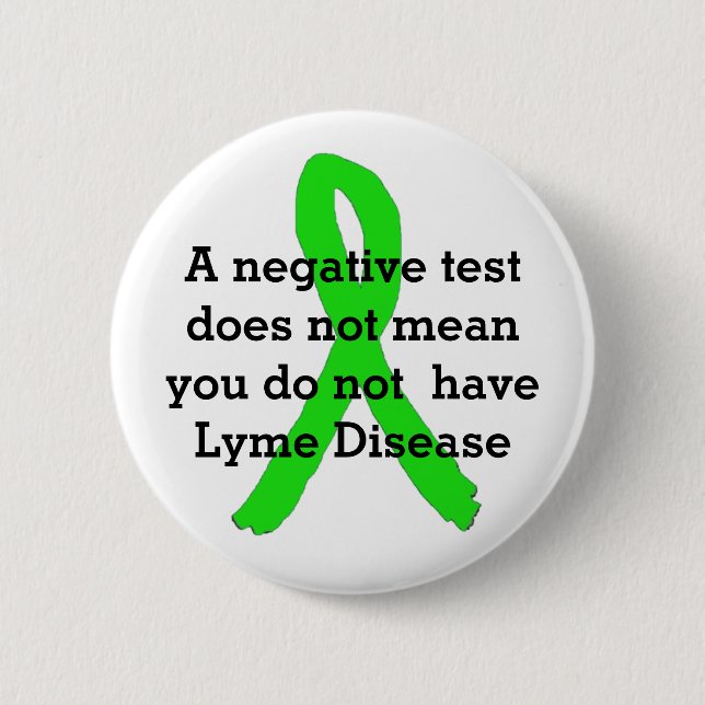 Inaccurate Lyme Disease Testing Facts button (Front)