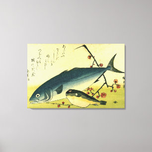 Inada & Fugu - Hiroshige's Japanese Fish Print