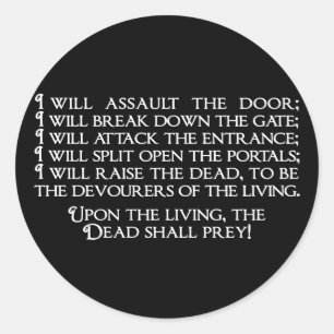 Inanna/Ishtar Entering Underworld Quote Classic Round Sticker