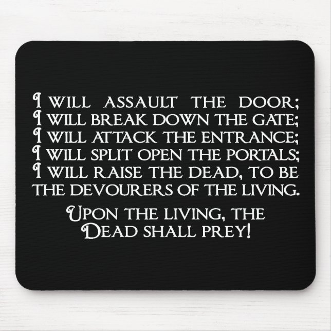 Inanna/Ishtar Entering Underworld Quote Mouse Mat (Front)