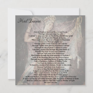 Inanna/Ishtar Invocation Pagan Wiccan Note Card