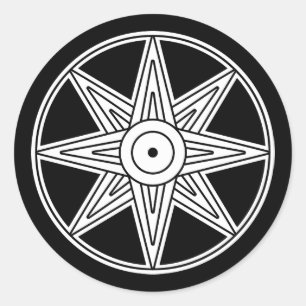 Inanna Star Symbol Classic Round Sticker