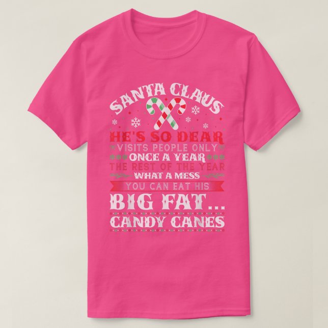 Inappropriate Christmas Poem, Adult Humour Candy S T-Shirt (Design Front)