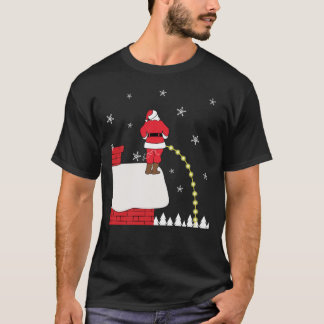Inappropriate Christmas Santa pee Classic T-Shirt