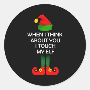 Inappropriate Christmas Shirt Funny Xmas Classic Round Sticker