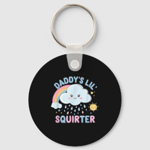 Inappropriate Funny Daddys Lil Squirter Embarring Key Ring