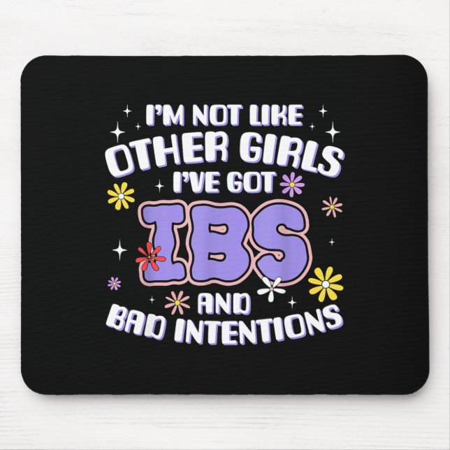 Inappropriate Funny Ibs Meme Embarring Adult Humor Mouse Mat (Front)