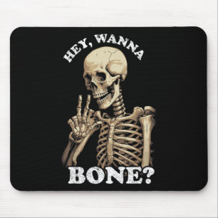 Inappropriate Halloween For Men Women Skeleton Mouse Mat