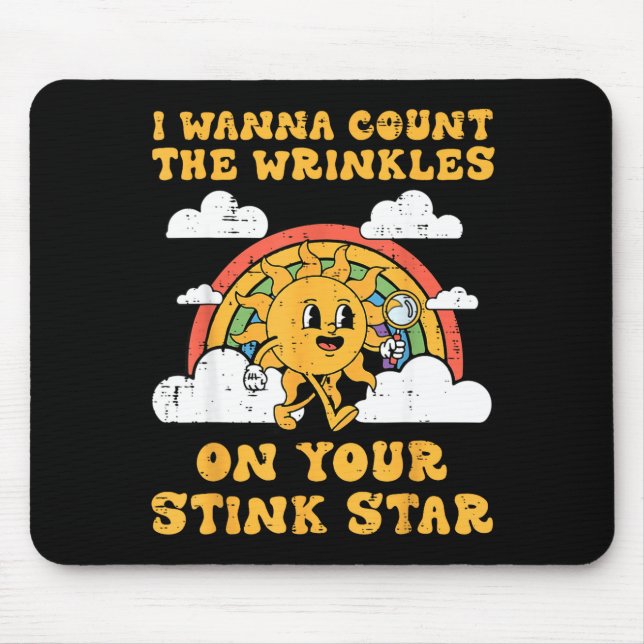 Inappropriate I W Count Wrinkles Funny Humor Men W Mouse Mat (Front)
