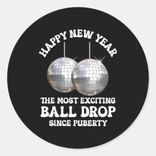 Inappropriate New Years  Classic Round Sticker