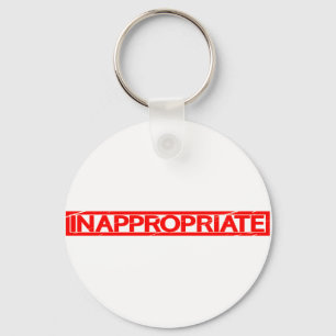 Inappropriate Stamp Key Ring