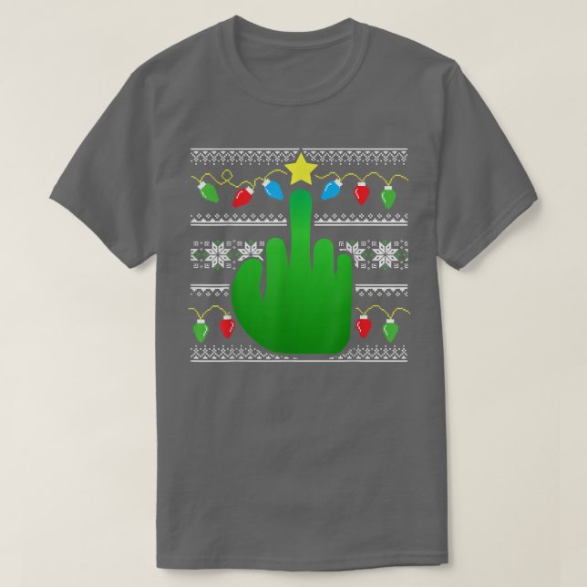 Inappropriate Ugly Christmas Sweater Style Funny  (Design Front)