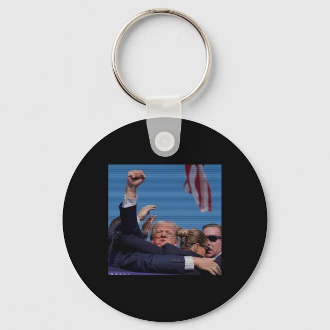 Ination Attempt - Trump's Rally Pennsylvania Attem Key Ring (Front)