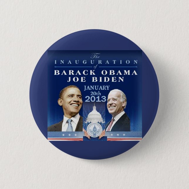 Inaugural 2013 6 cm round badge (Front)
