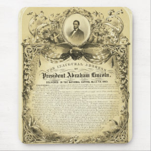 Inaugural Address of Abraham Lincoln March 4 1865 Mouse Mat