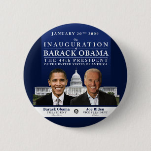 Inauguration 2009 6 cm round badge