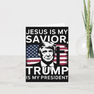 Inauguration 2025 Jesus And Trump  Card