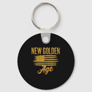 Inauguration 2025 Quote New Golden Age Of America Key Ring