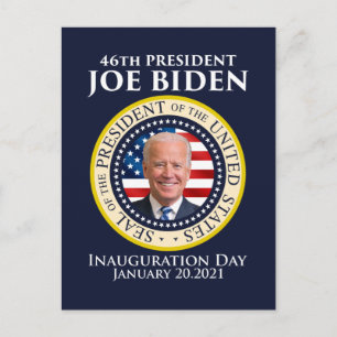 Inauguration day 2021 president Biden Postcard