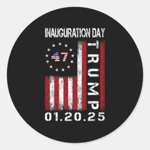 Inauguration Day 20 Jan 2025 47th President  Classic Round Sticker