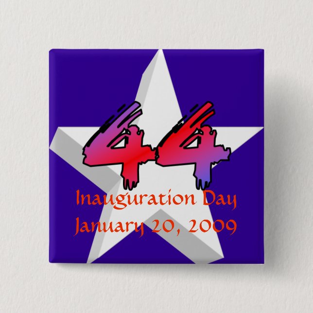 Inauguration Day January 20, 2009 15 Cm Square Badge (Front)