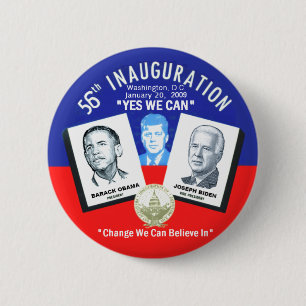 Inauguration Obama Biden JFK Button