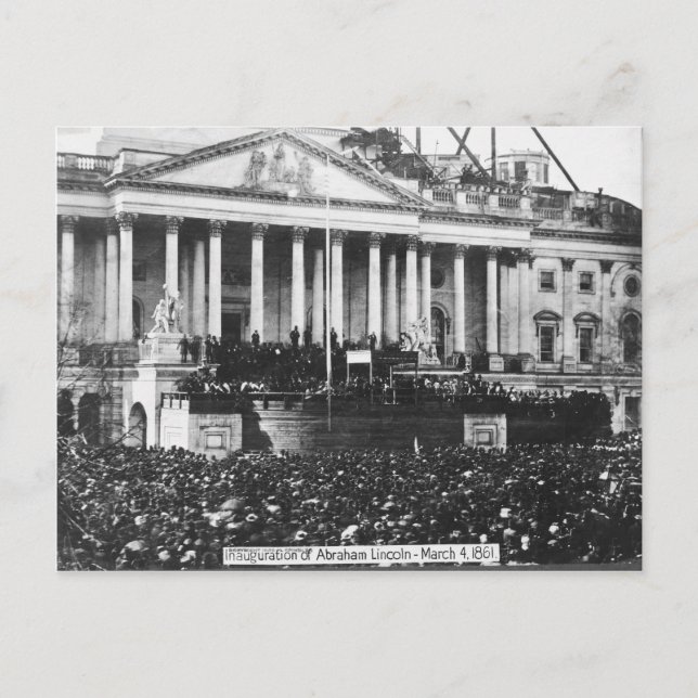 Inauguration of Abraham Lincoln March 4, 1861 Postcard (Front)