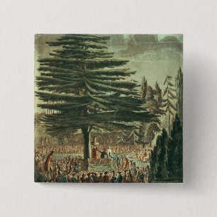 Inauguration of the bust of Carl Linnaeus 15 Cm Square Badge