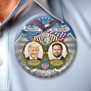 Inauguration Victory - Donald Trump JD Vance 7.5 Cm Round Badge