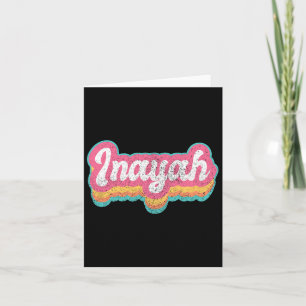 Inayah First Name Girl Vintage 70s 80s Personalise Card