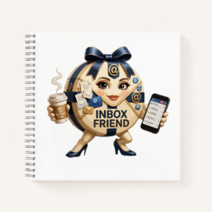 Inbox Friend Email Enthusiast Mascot Gift Notebook
