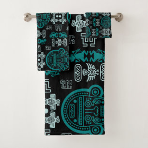 inca Aztec Home Decor Bath Towel Set