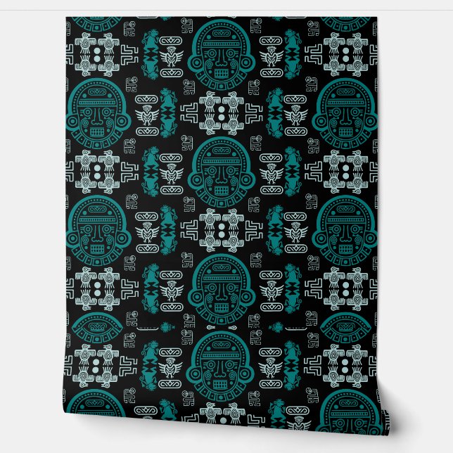 inca Aztec Home Decor Wallpaper (Unrolling)