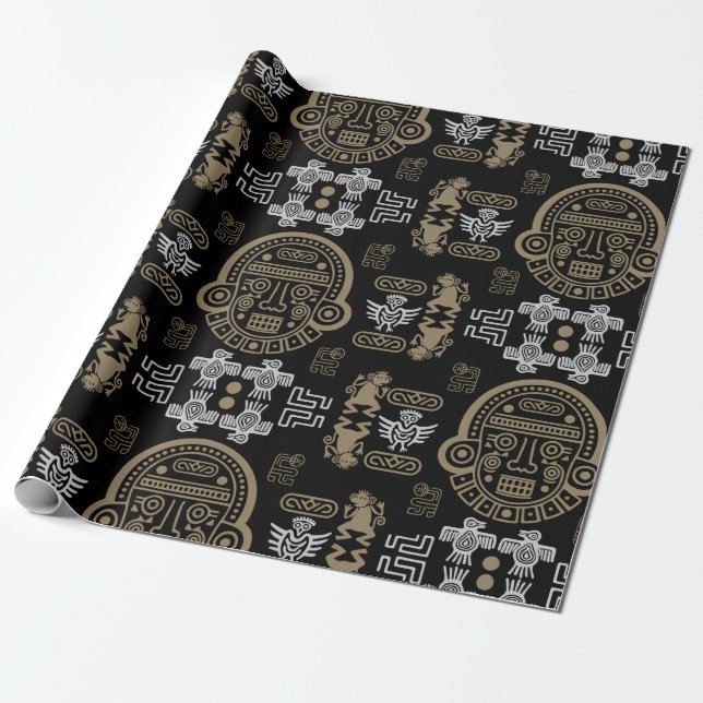 inca Aztec Home Decor Wrapping Paper (Unrolled)