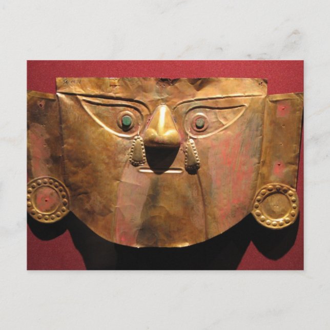 Inca gold mask, Lima, Peru Postcard (Front)
