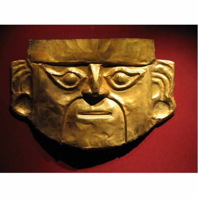 Inca gold mask, Lima, Peru Standing Photo Sculpture (Front)